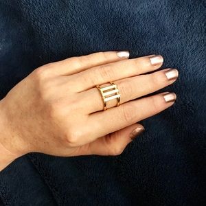 Gorjana High Line Triple Ring in White